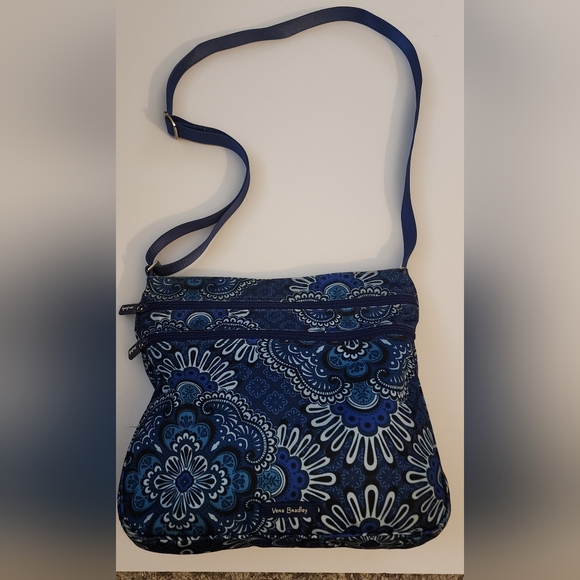 Vera Bradley Handbags - Vera Bradley Blue Floral Crossbody Bag
